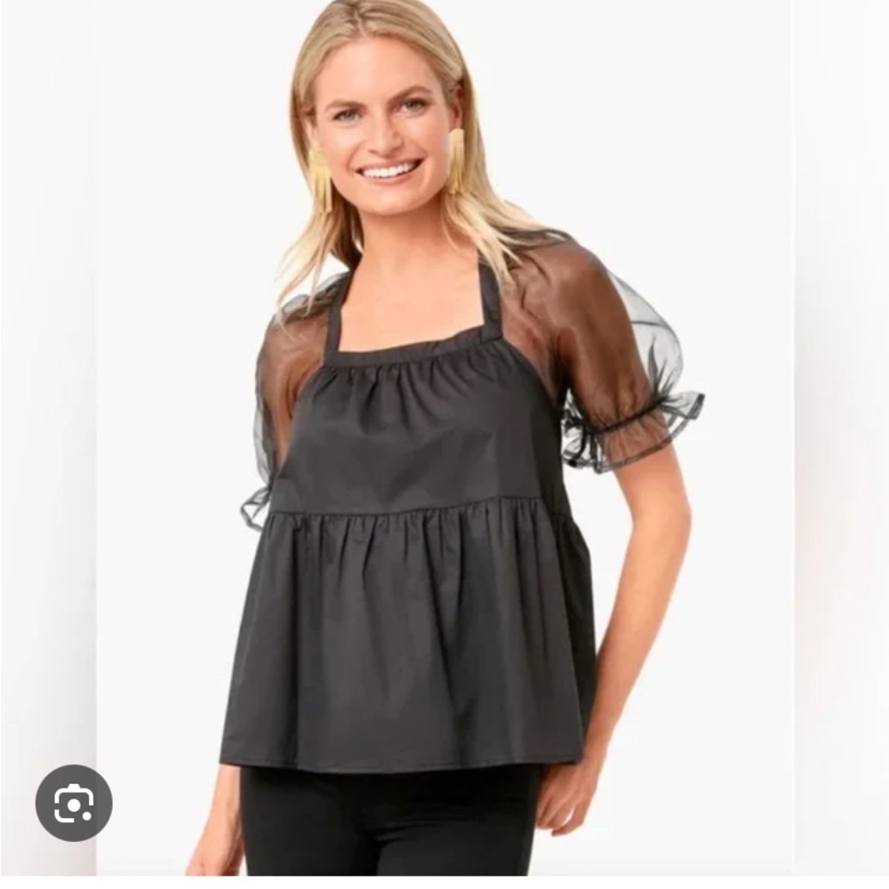 Tuckernuck Pomander Place Tinsley Black Blouse